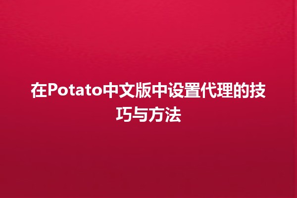 在Potato中文版中设置代理的技巧与方法 🌐🍟