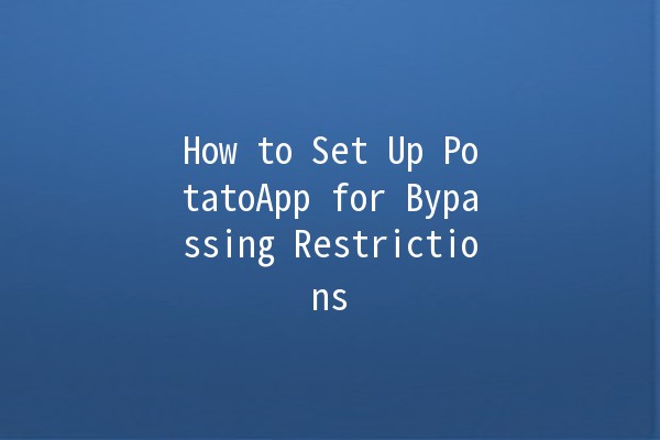 How to Set Up PotatoApp for Bypassing Restrictions 🚀🌍