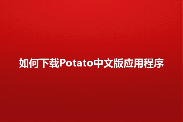 如何下载Potato中文版应用程序🚀