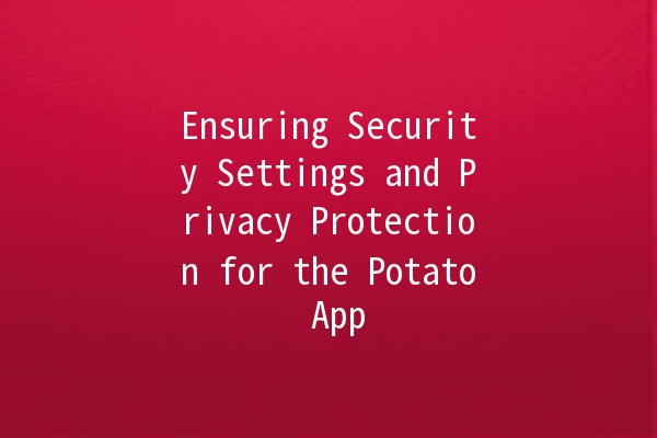 Ensuring Security Settings and Privacy Protection for the Potato App 🥔🔒