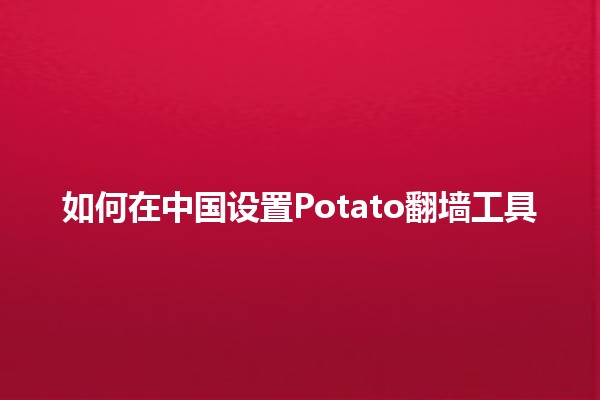 如何在中国设置Potato翻墙工具🏞️