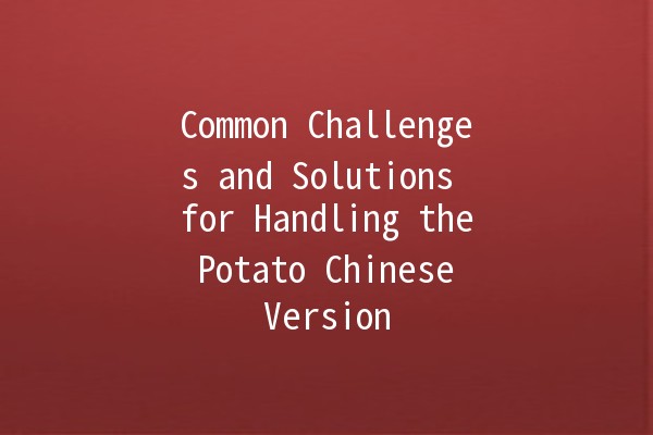 Common Challenges and Solutions for Handling the Potato Chinese Version 🍟🤔