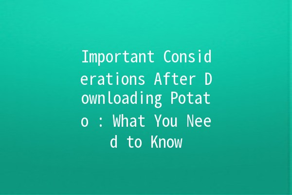 Important Considerations After Downloading Potato 🍟: What You Need to Know