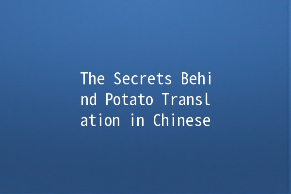 The Secrets Behind Potato Translation in Chinese 🥔✨