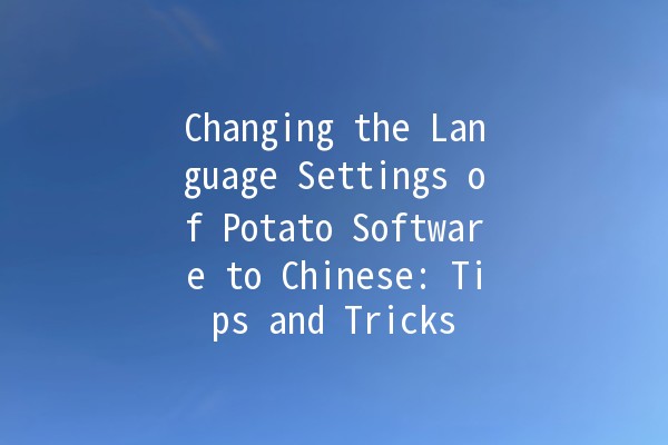 Changing the Language Settings of Potato Software to Chinese: Tips and Tricks 🌍🍟