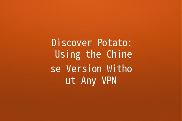 Discover Potato: Using the Chinese Version Without Any VPN 🌐🥔