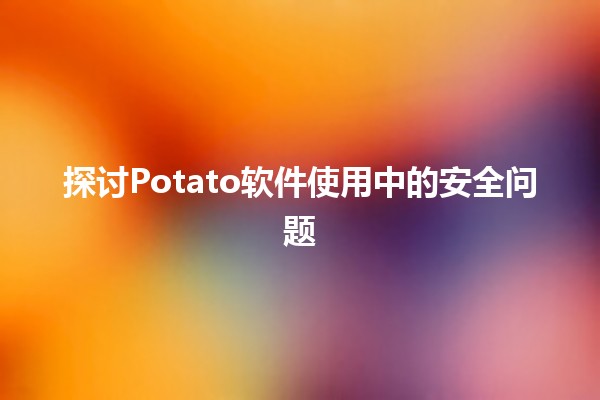 探讨Potato软件使用中的安全问题 🥔🔒