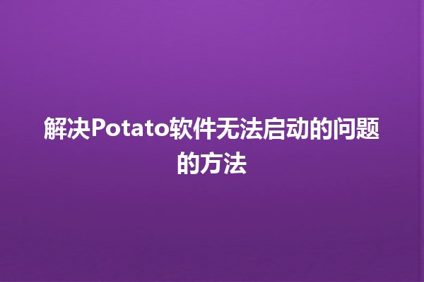 🚀 解决Potato软件无法启动的问题的方法