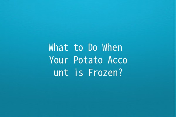 What to Do When Your Potato Account is Frozen? 🚨🥔