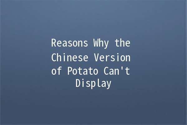 Reasons Why the Chinese Version of Potato Can't Display 🚫🥔