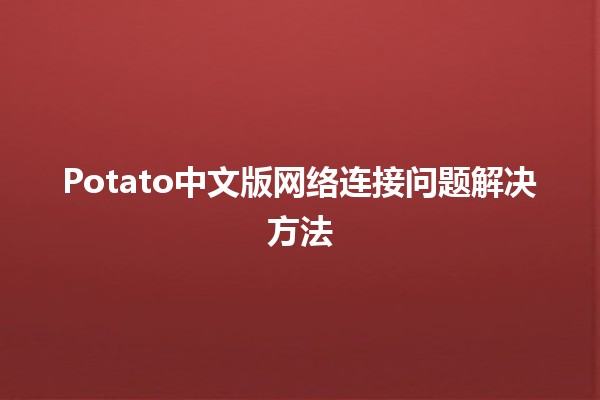 Potato中文版网络连接问题解决方法 🔧🌐