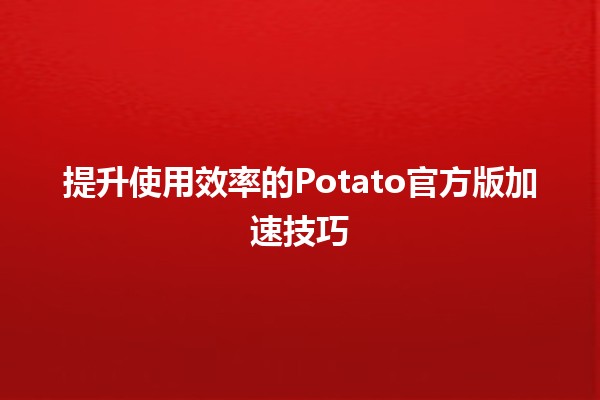 📲 提升使用效率的Potato官方版加速技巧 💨