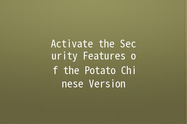 Activate the Security Features of the Potato Chinese Version 🚀🔒