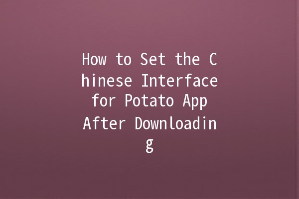 How to Set the Chinese Interface for Potato App After Downloading 🥔🌍