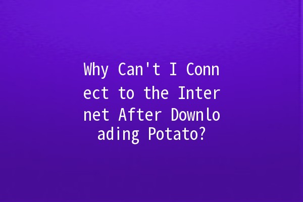 Why Can't I Connect to the Internet After Downloading Potato? 🤔🚫