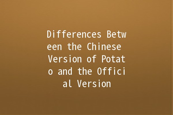 Differences Between the Chinese Version of Potato and the Official Version 🥔✨