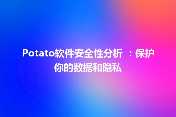 Potato软件安全性分析 🛡️🍟：保护你的数据和隐私