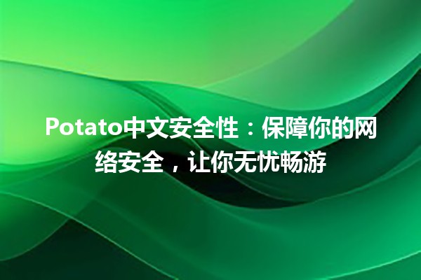 🍟 Potato中文安全性：保障你的网络安全，让你无忧畅游