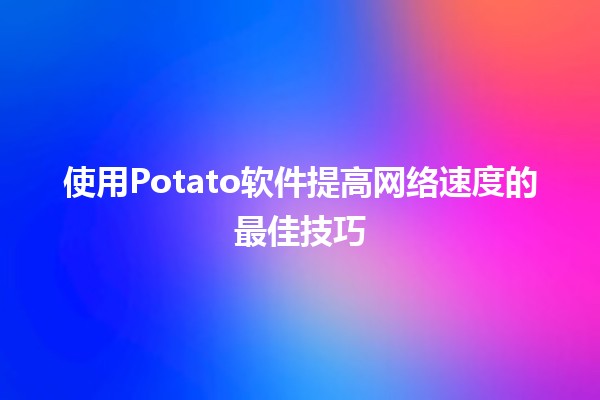 使用Potato软件提高网络速度的最佳技巧💻🚀