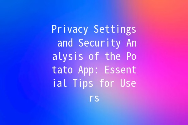 Privacy Settings and Security Analysis of the Potato App: Essential Tips for Users 🥔🔒