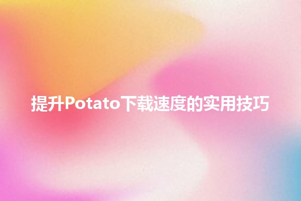 🚀 提升Potato下载速度的实用技巧👩‍💻