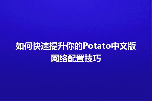 如何快速提升你的Potato中文版网络配置技巧🚀