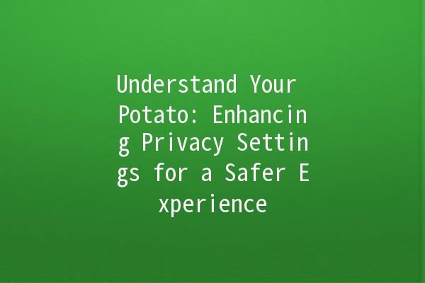 Understand Your Potato: Enhancing Privacy Settings for a Safer Experience 🥔🔐