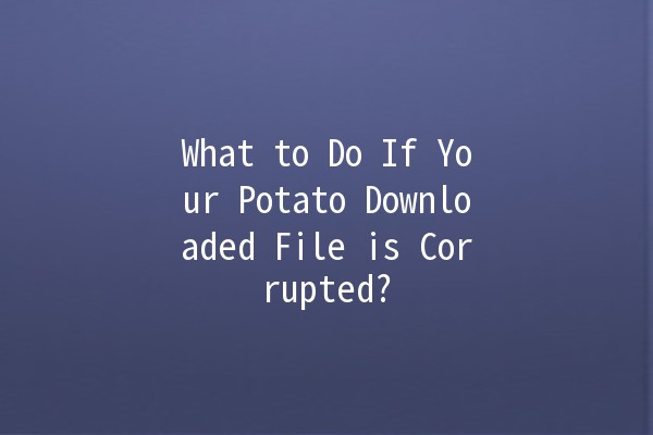 What to Do If Your Potato Downloaded File is Corrupted? 🥔💔