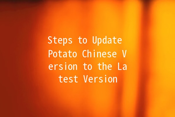 Steps to Update Potato Chinese Version to the Latest Version 🥔✨