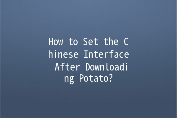 How to Set the Chinese Interface After Downloading Potato? 🥔🇨🇳